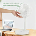 Mini Oscillating Desk Fan Portable Battery Table Fan