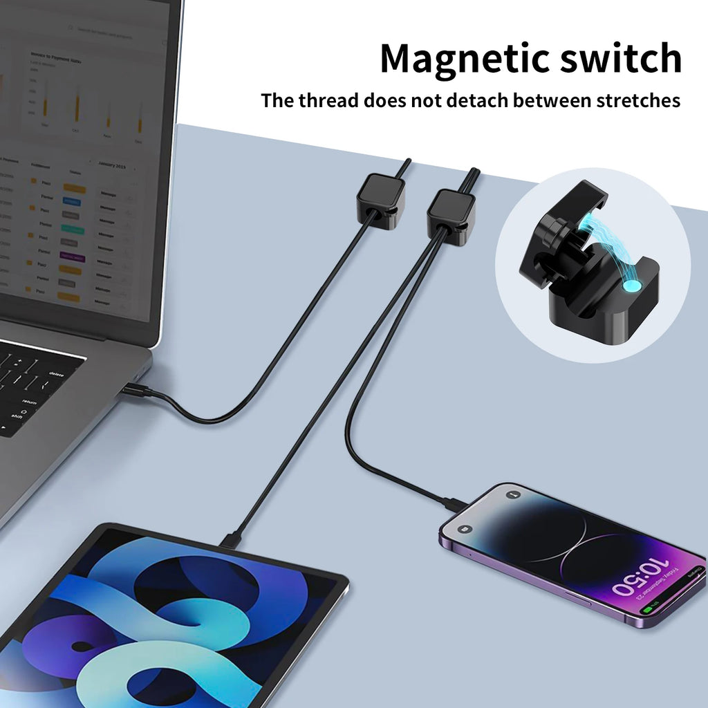 Cable Organizer, Cable Management Clips for Desk, Adjustable and Soft