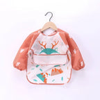 Baby Waterproof Long Sleeve Bib Smock Apron for Toddlers