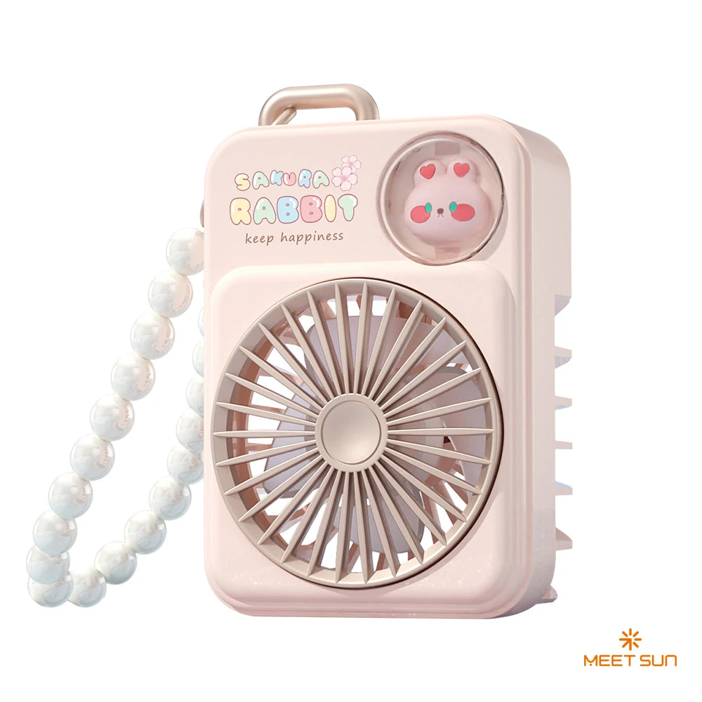 MEET SUN Mini Handheld Fan UK USB Rechargeable Cooling Fan