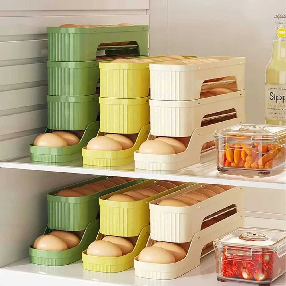 Rolling Egg Storage Box Fridge Egg Organizer Main image