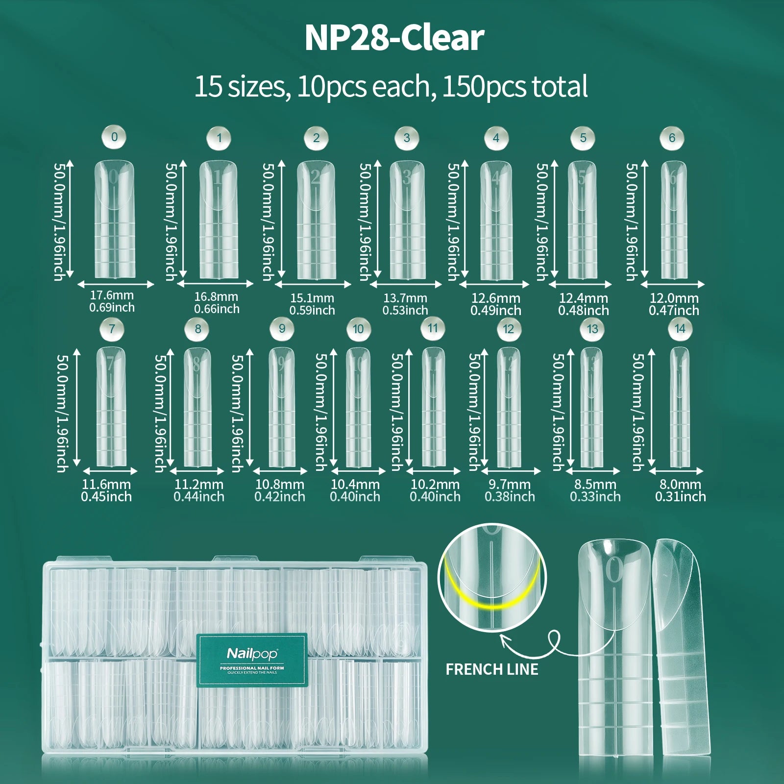 Nailpop Dual Forms Reusable Nail Extension Molds with Scale Design