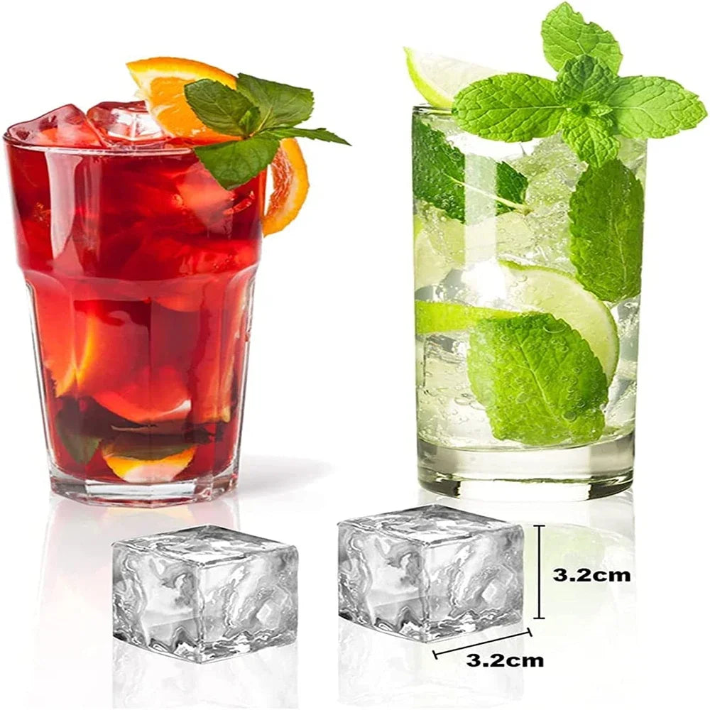 6 Grid Ice Cube Tray Large Round & Square Ice Mold for Whiskey & Cocktails