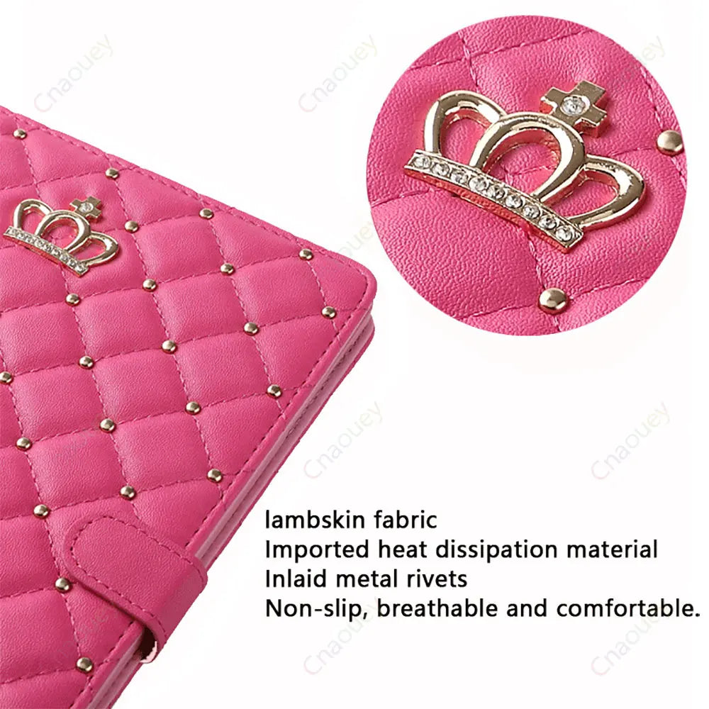 Lambskin Smart Stand Case For iPad 10th 9th Air 5 4 Pro 11 A16