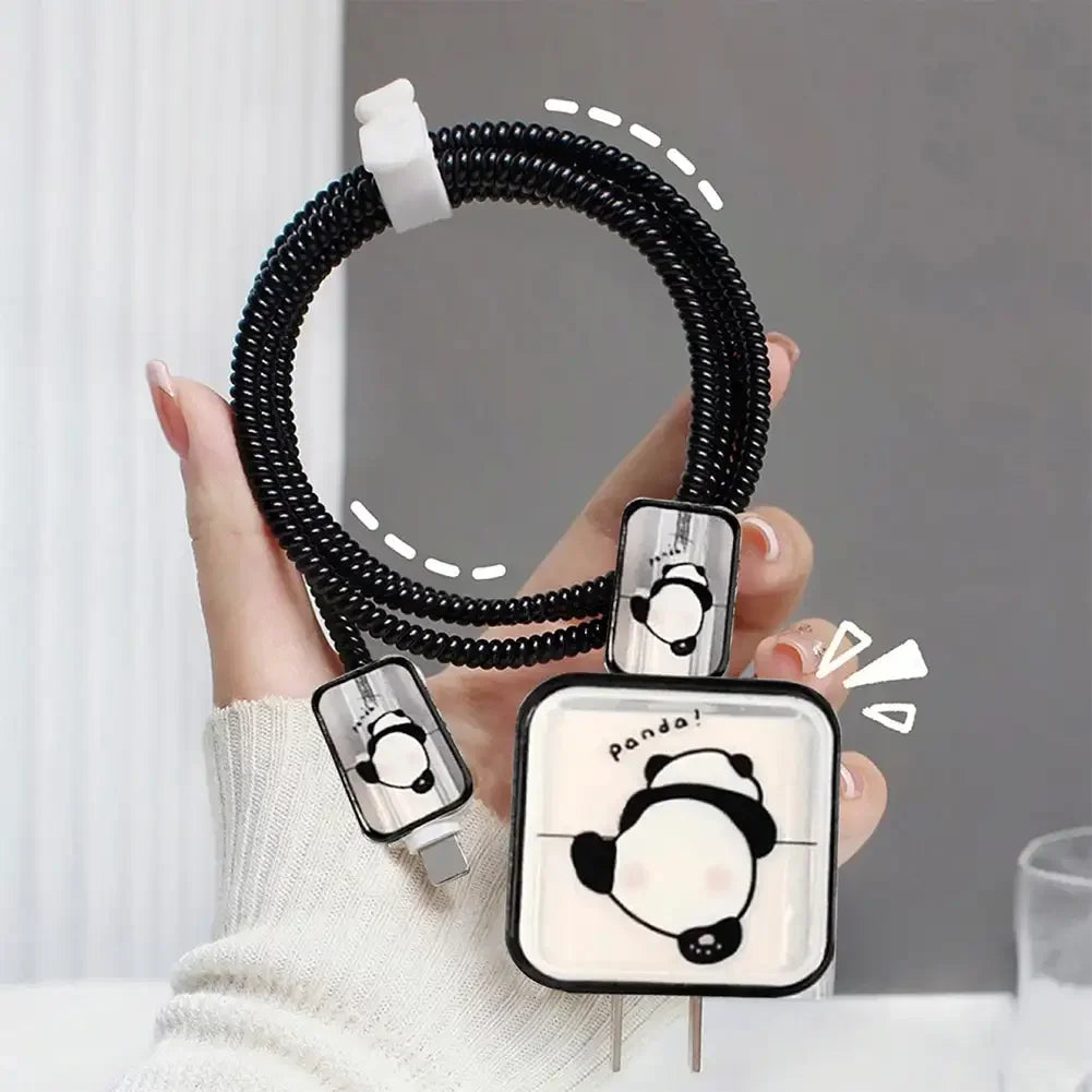 Fast Charger Protector Case & USB Cable Wrap for iPhone 15/14/13