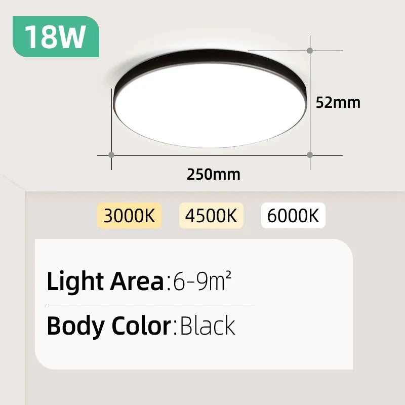 Ultra Thin LED Ceiling Lamp for Bedroom & Living Room