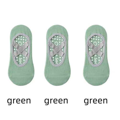 Women Yoga Socks Silicone Anti Slip Grip Pilates Ballet Breathable