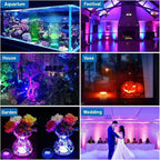 Submersible LED Pool Lights Waterproof RGB with Remote