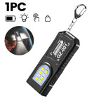 Mini COB LED Keychain Flashlight USB-C Rechargeable