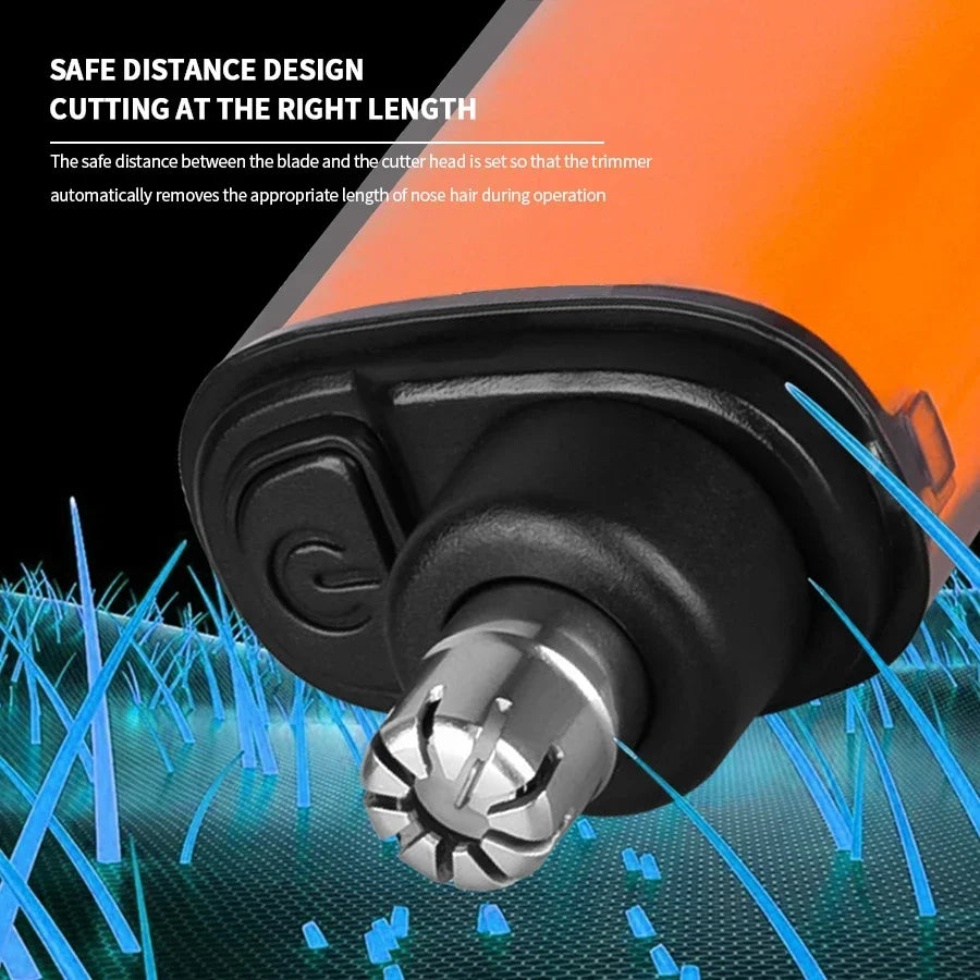 2-in-1 Electric Ear and Nose Hair Trimmer Painless Eyebrow Clipper Men