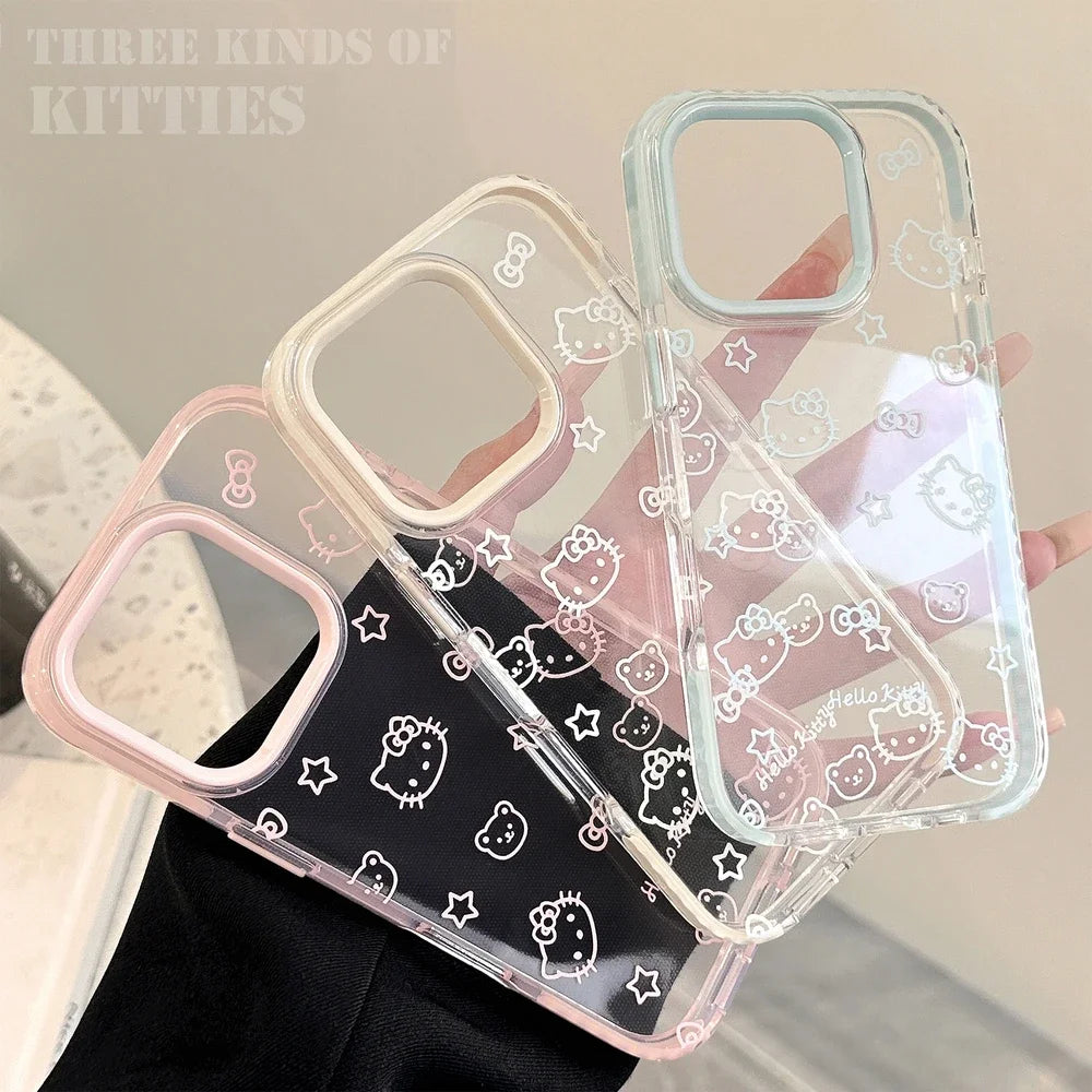 Cute Hello Kitty Transparent iPhone Case