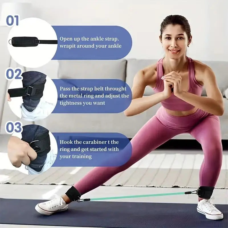 6pcs Leg Resistance Bands Set for Glute Hip and Fitness Training