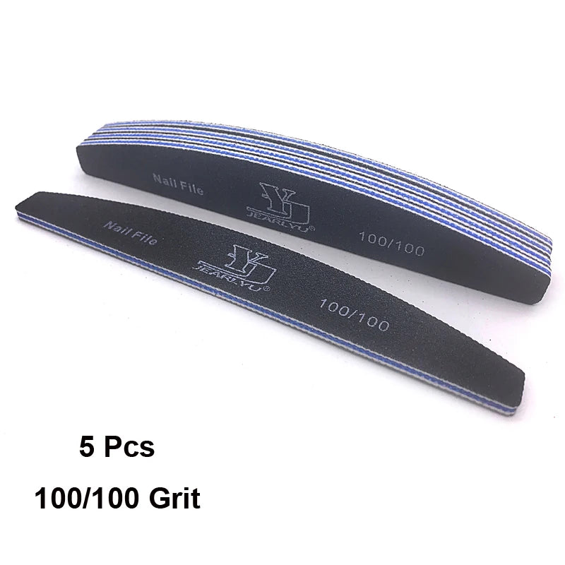 5Pcs Nail File Set Professional Grit Manicure Buffer Kit