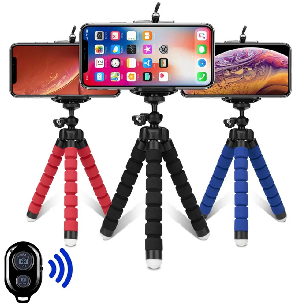 Mini Tripod Stand for Smartphone Flexible Octopus Stand Camera Holder with Clip