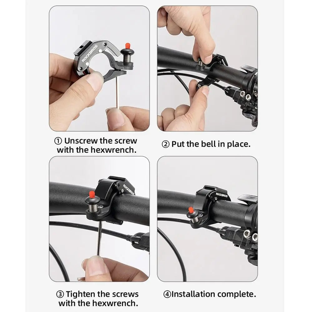 Stainless Steel Bicycle Bell Crisp Sound MTB Bike Handlebar Horn