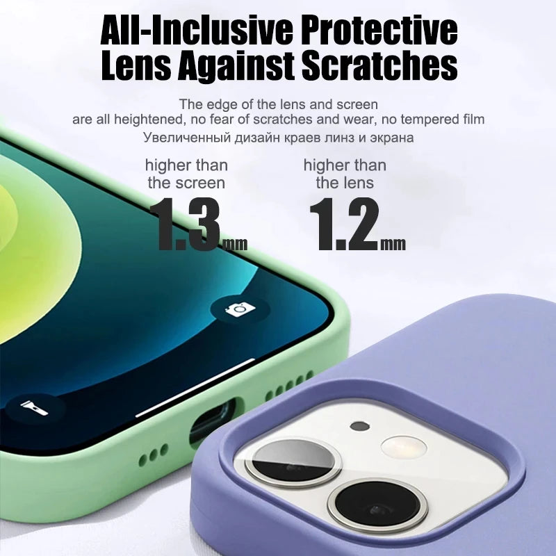 Original Liquid Silicone Case for iPhone 17 16 15 14 13 12 11 Pro Max