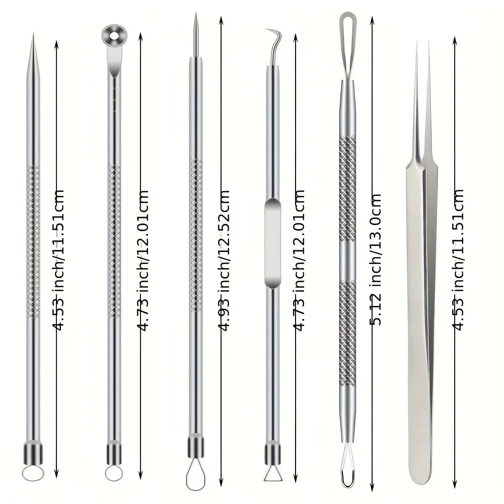 Pimple Tweezer Acne Blackhead Removal Tool Set Skin Face Care