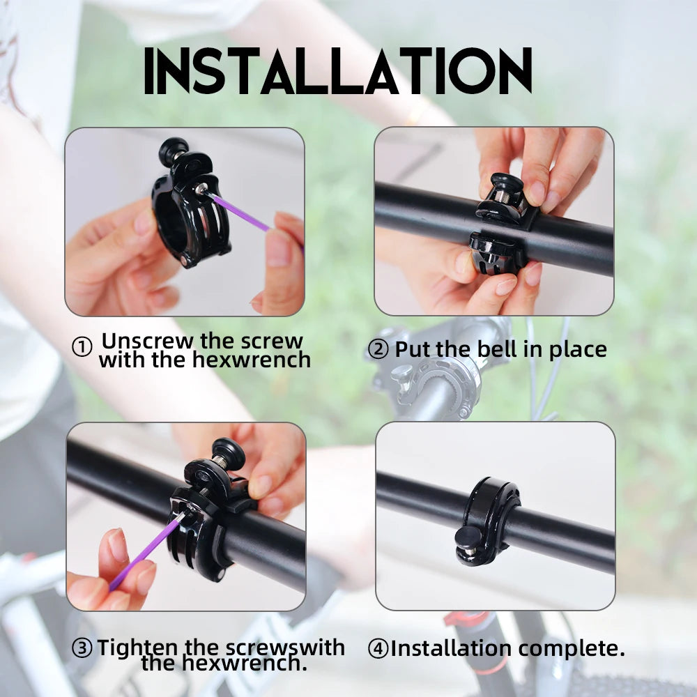 ThinkRider 110dB Bicycle Bell Aluminum Alloy Mini Bike Horn