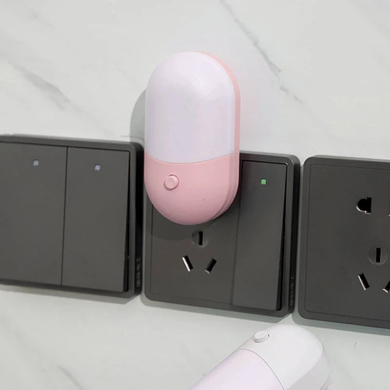 LED Mini Night Light Plug-In Bedside Sleep Lamp