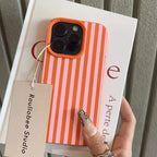 Colorful Striped Couple Case for iPhone 11 12 13 14 15 16 17 Pro Max