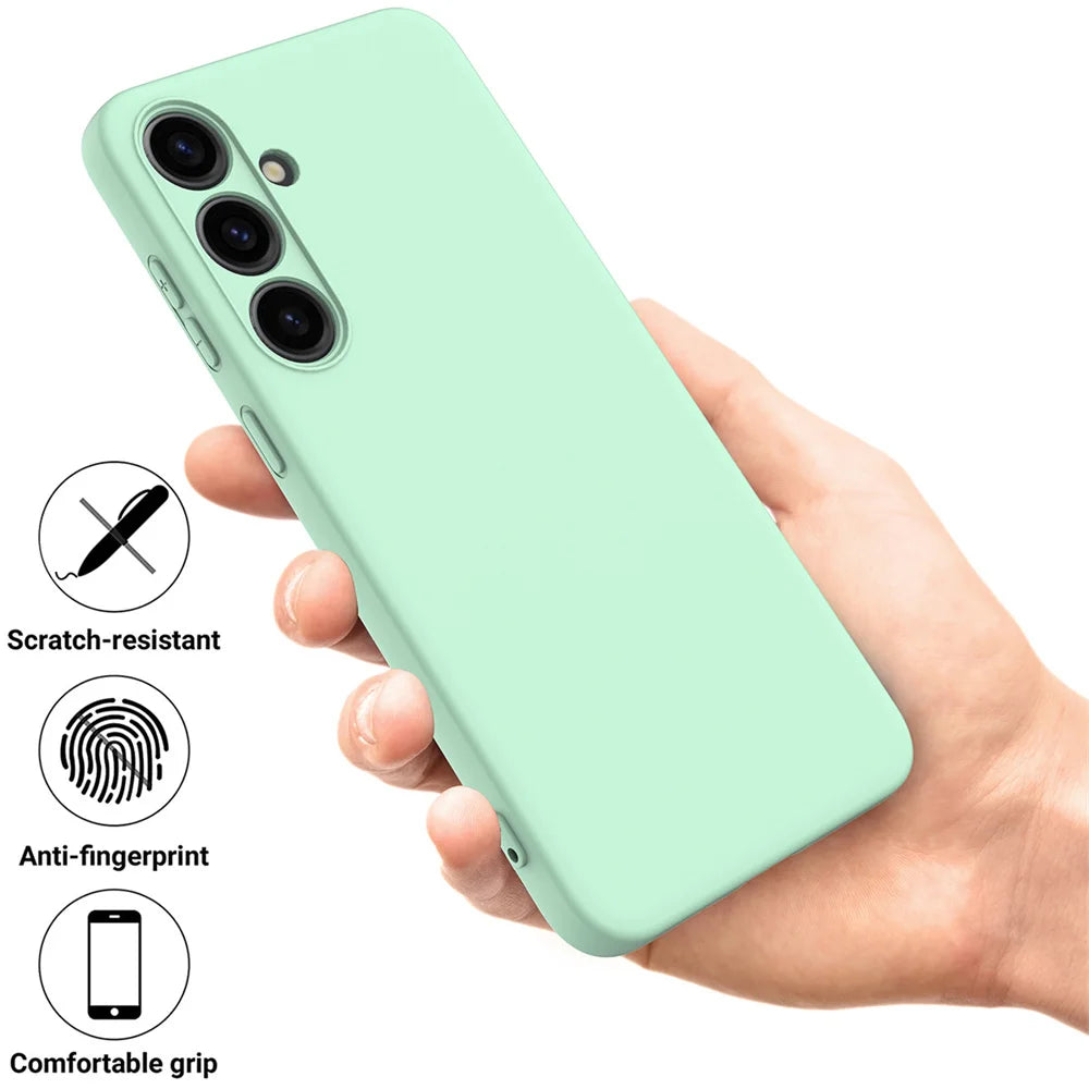 Liquid Silicone Camera Protection Case for Samsung Galaxy S24 S25 S26