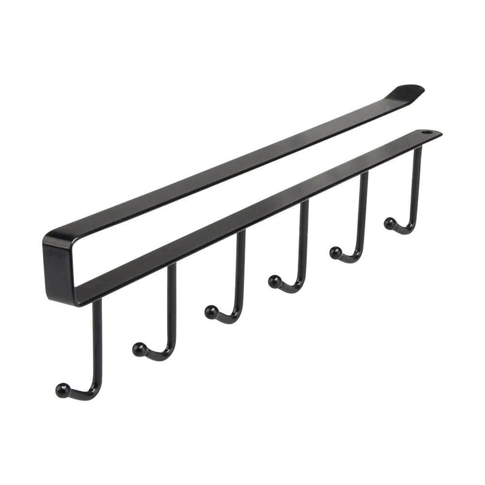 6 Hook Coffee Mug Holder Under Shelf Kitchen Cup Organizer