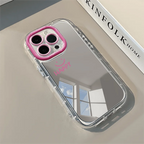 Minimalist Smile Mirror Case for iPhone 17 16 15 14 13 12 11 Pro Max