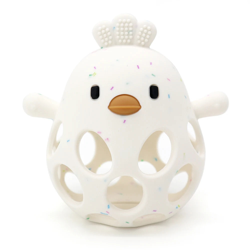 Cartoon Chick Silicone Baby Teether BPA Free Toy