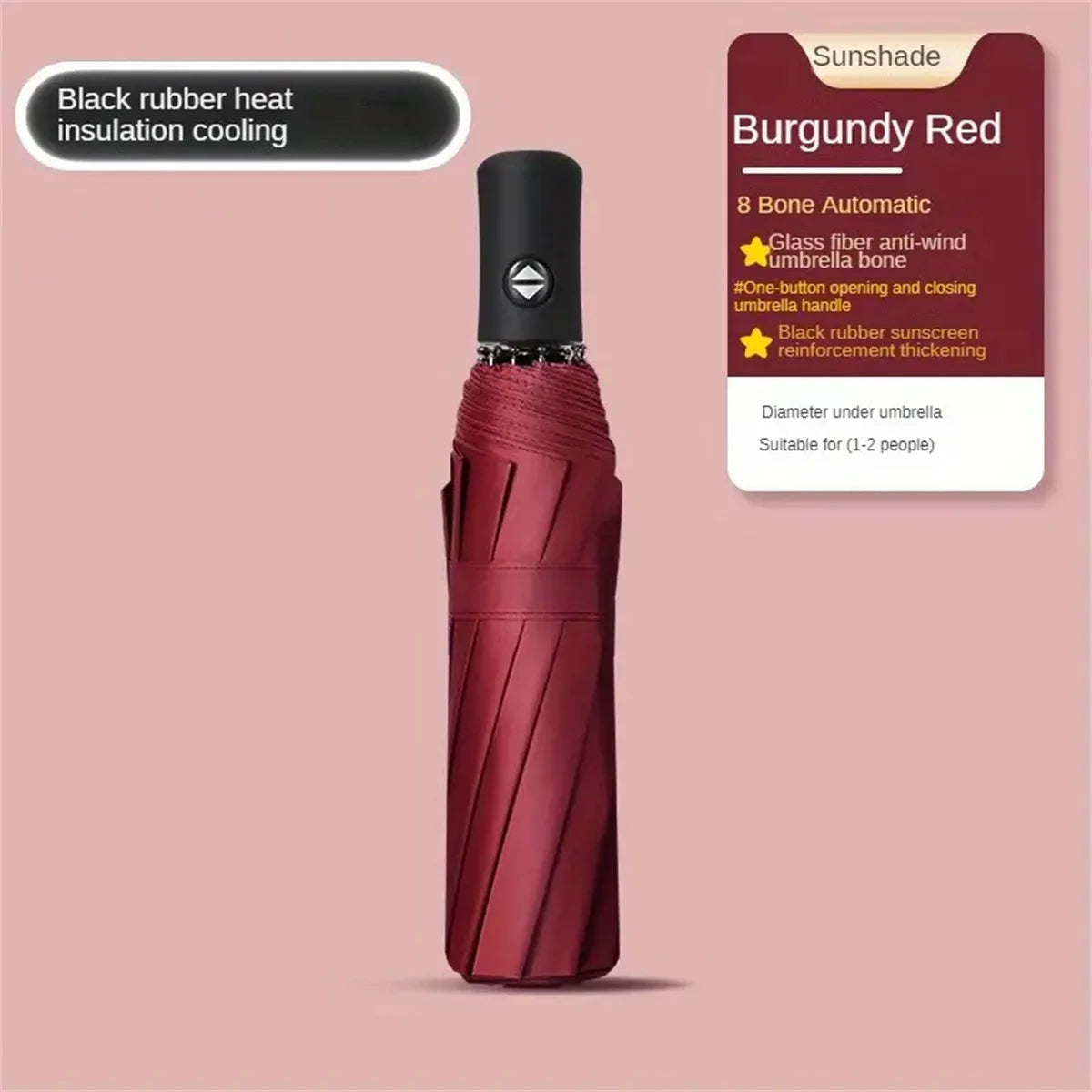 Buy Automatic 8-Rib UV Protection Folding Umbrella