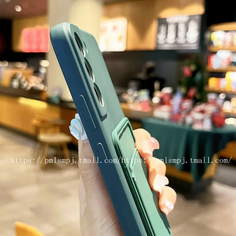 Silicone Wallet Card Holder Case for Nothing Phone 3A 4A Pro Cover