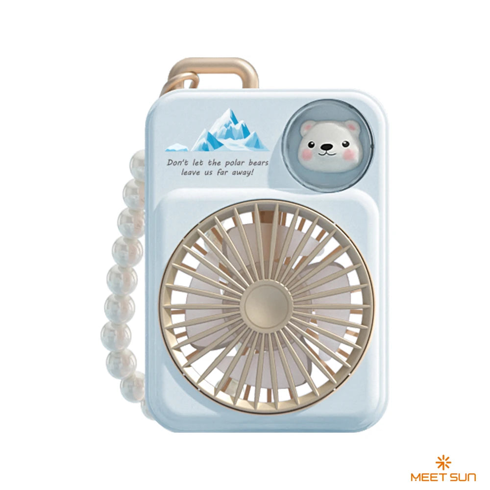MEET SUN Mini Handheld Fan UK USB Rechargeable Cooling Fan
