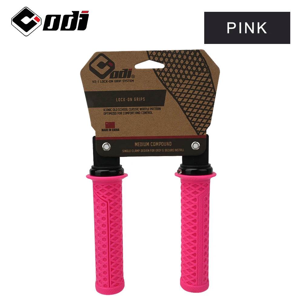 ODI VS-21 Lock-On MTB Grips Waffle Anti-Slip Shockproof Silicone