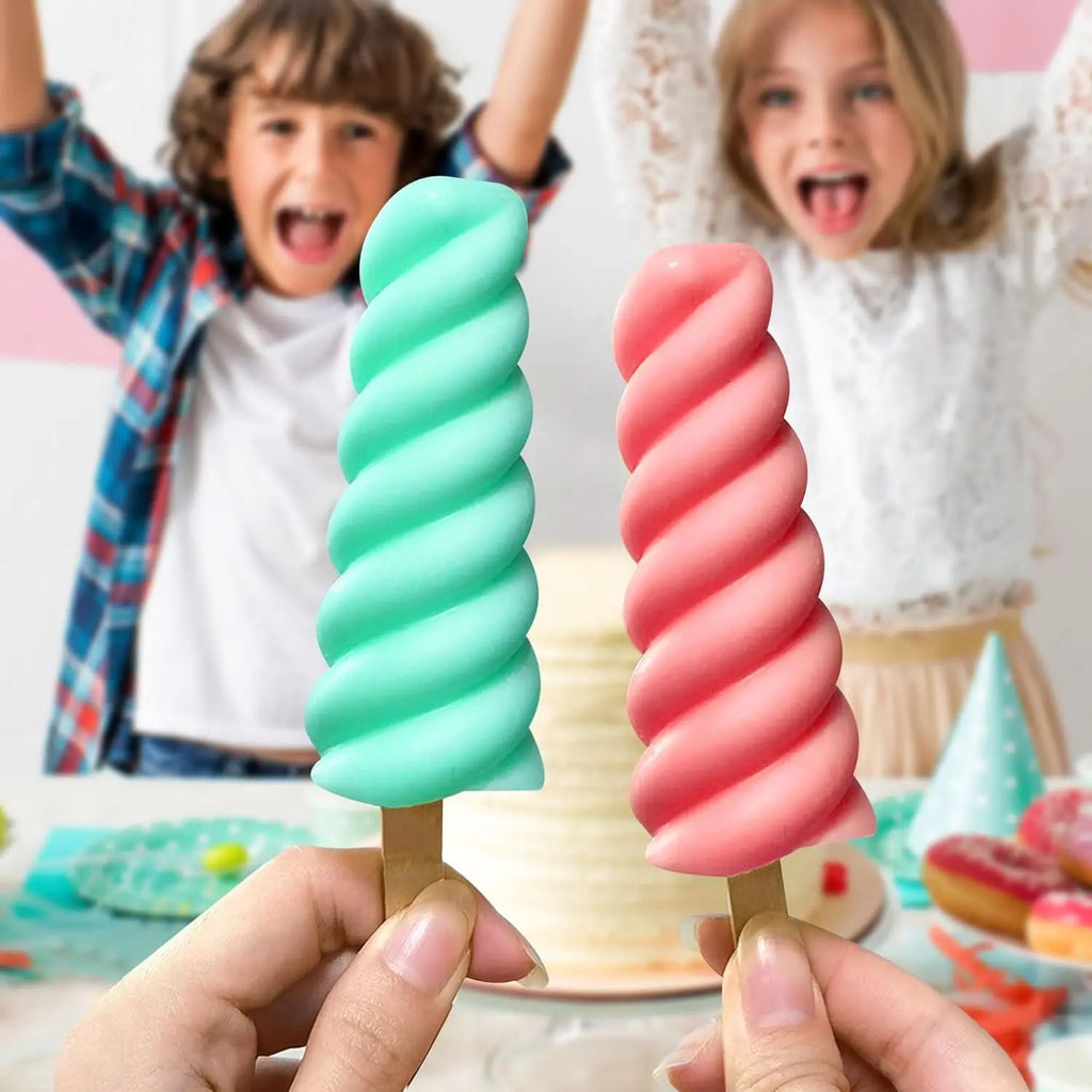 DIY Silicone Popsicle Mold 6-Cavity – Reusable Ice Cream & Ice Pop Maker