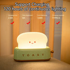 Cute Toaster Night Light Rechargeable Bedside Lamp