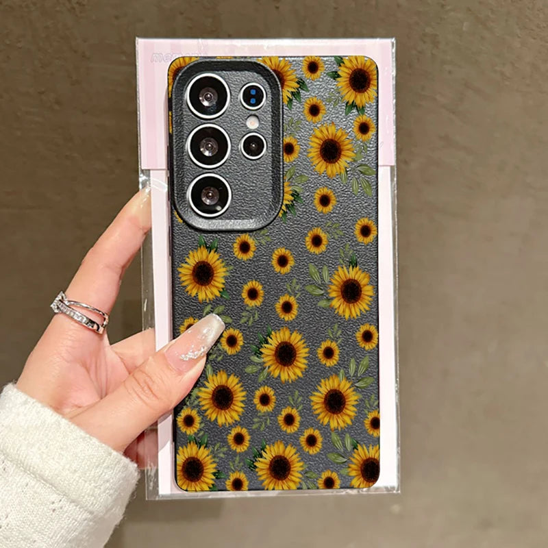 Sunflower Art Case for Samsung S20 FE S21 S22 S23 S24 S25 Ultra Cover