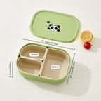 WORTHBUY 3 Grid Lunch Box Microwave Safe Detachable Bento Container