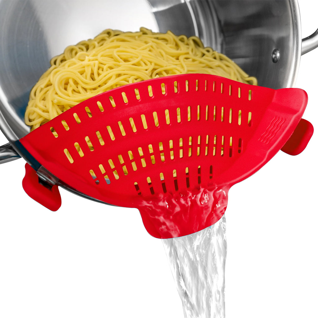 Silicone Pot Strainer Clip-On – Adjustable Kitchen Strainer for Pots & Pans