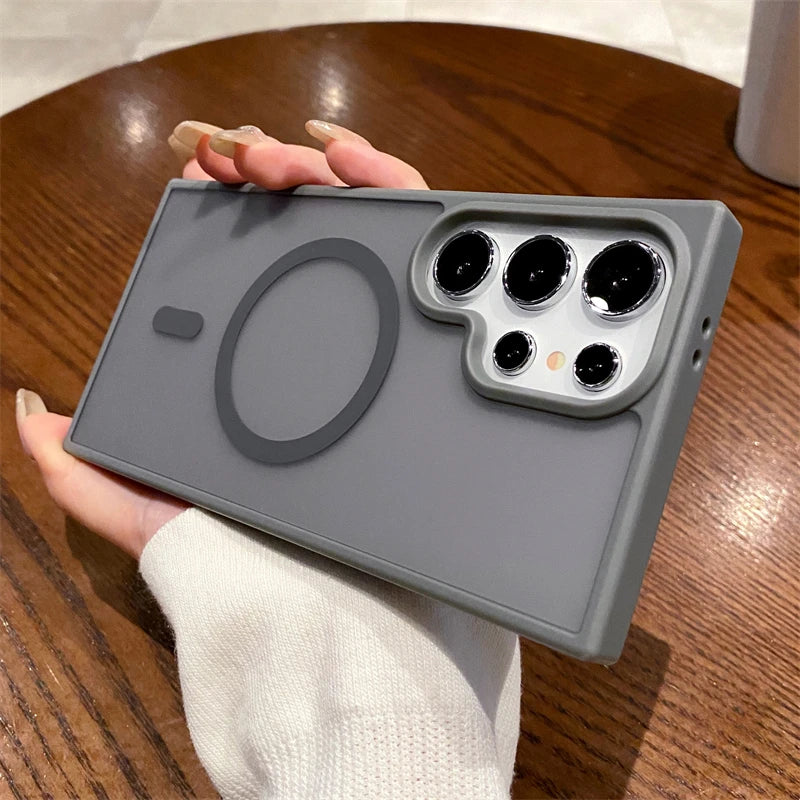 Magnetic Matte Case for Samsung S21 S22 S23 S24 Ultra Plus Cover