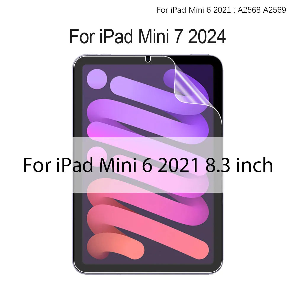 Screen protector for iPad Mini 7 2024 and iPad Mini 6 2021 8.3 inch on a white background