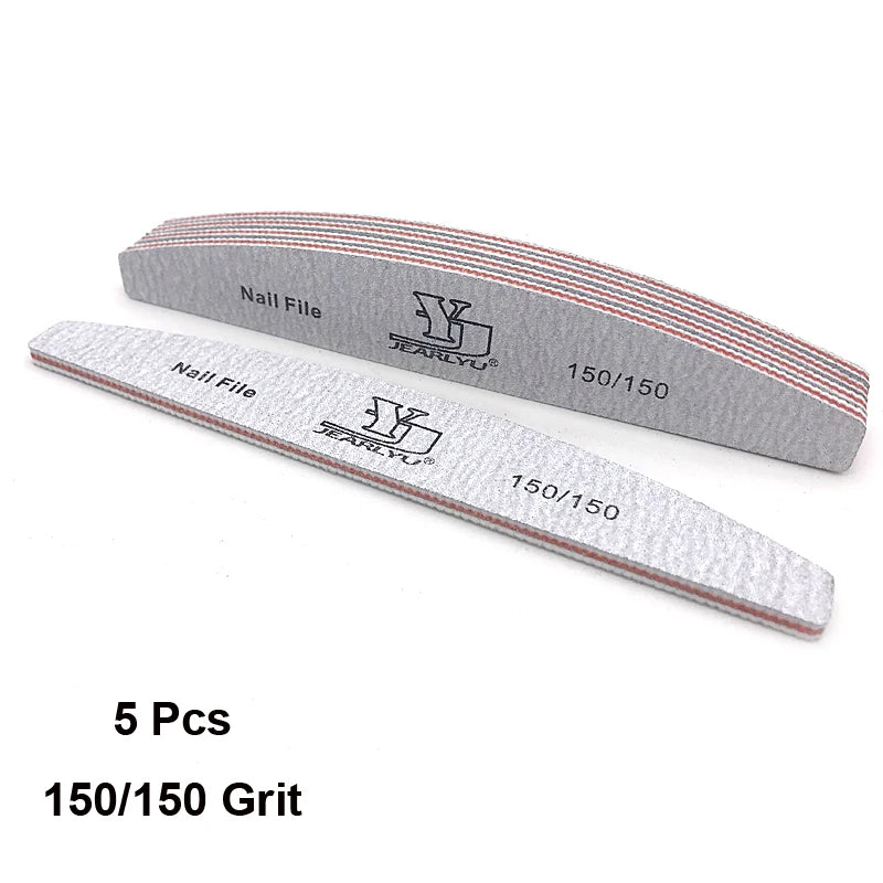 5Pcs Nail File Set Professional Grit Manicure Buffer Kit
