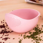 Colander Rice Bowl Drain Basket – Fruit Washing & Kitchen Strainer Organizer