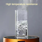 Square Glass Coffee Cup with Straw Heat Resistant Mug with Lid