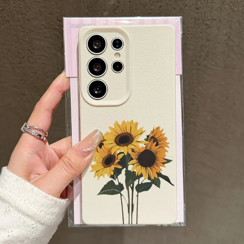 Sunflower Art Case for Samsung S20 FE S21 S22 S23 S24 S25 Ultra Cover
