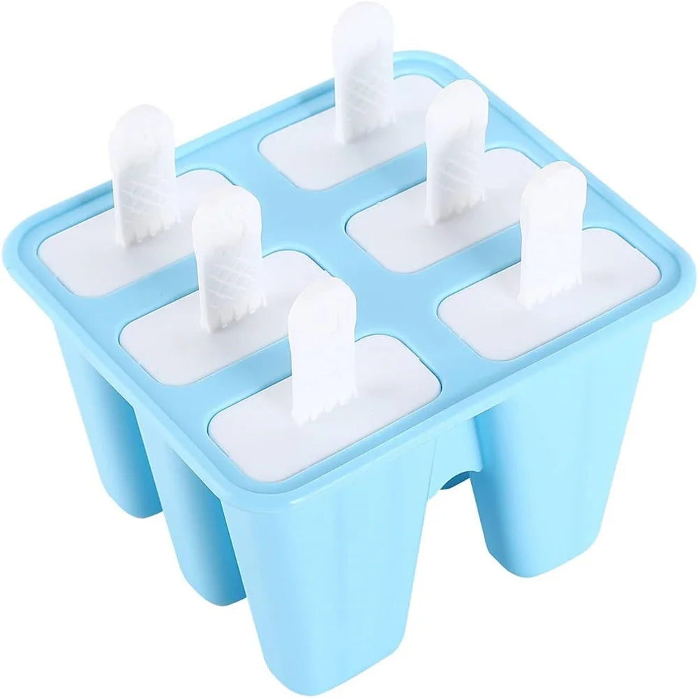 6Pcs Silicone Popsicle Molds – BPA Free Reusable Ice Pop Maker Set Main image