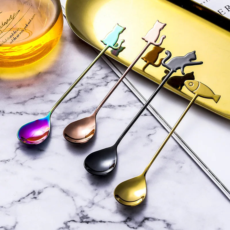 Cute Cat Coffee Spoon 304 Stainless Steel – Dessert & Ice Cream Spoon Main image