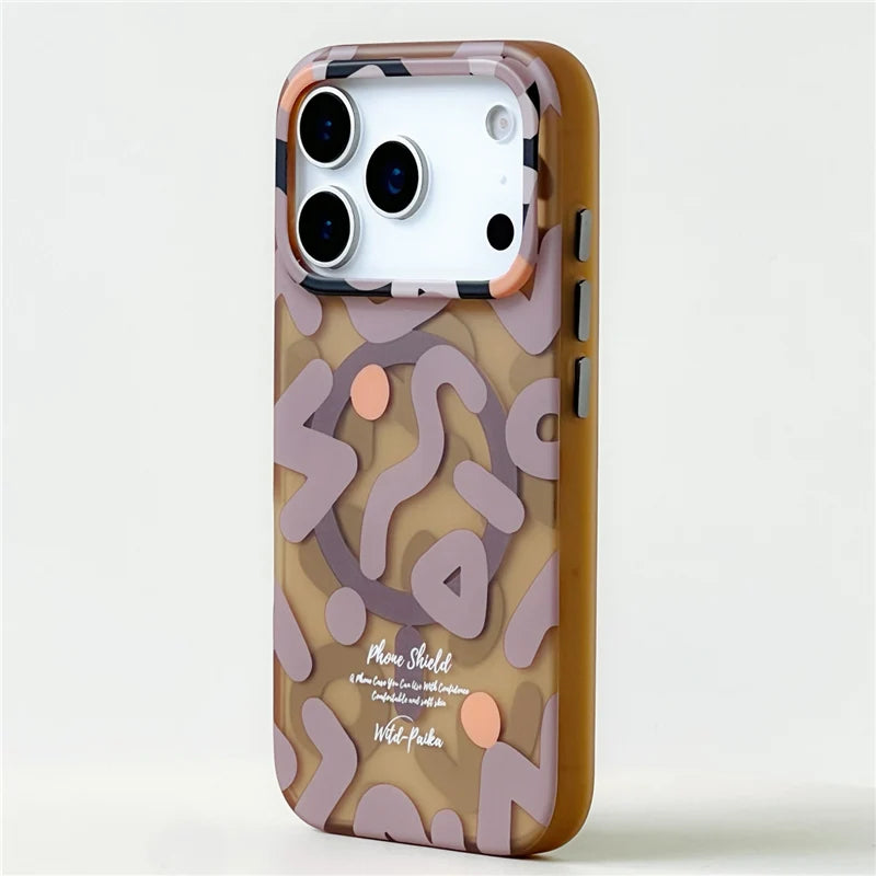 Graffiti MagSafe Wireless Charging Case for iPhone 17 16 15 14 Pro Max