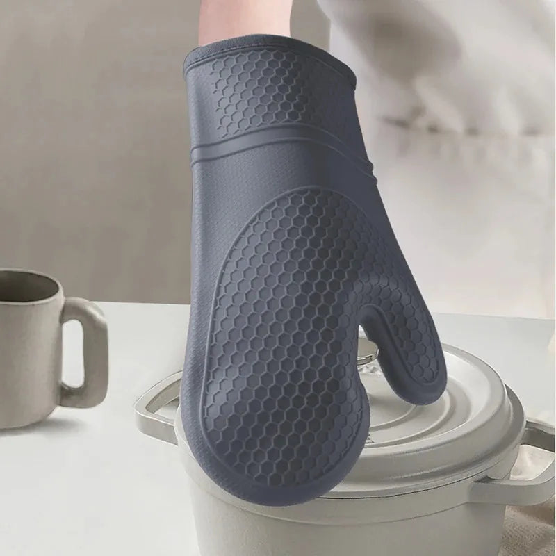 Silicone Oven Mitt Set – Long Heat Resistant Kitchen Gloves