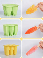 DIY Silicone Popsicle Mold 6-Cavity – Reusable Ice Cream & Ice Pop Maker