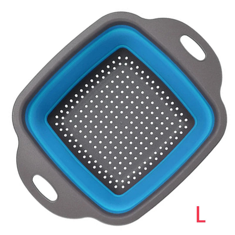 Collapsible Square Colander Silicone Strainer