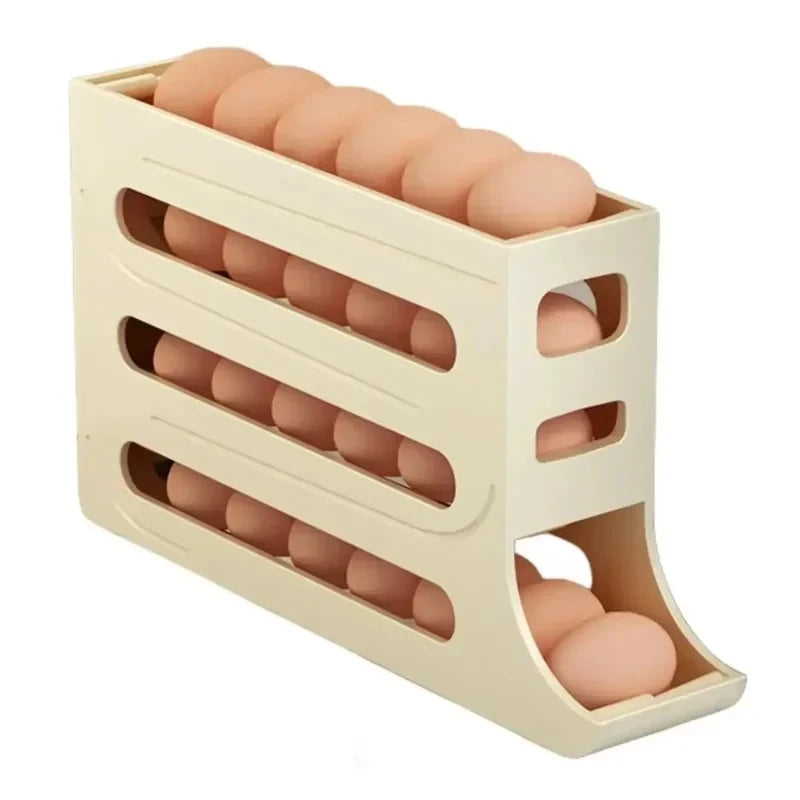 4 Layer Rolling Egg Dispenser Fridge Organizer